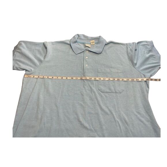 Haband Polo Shirt Men's 2X Blue Polyester Golf Performance Short Sleeve Collared - Picture 7 of 9